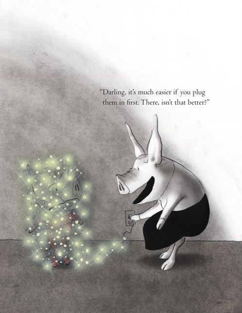 olivia helps with christmas