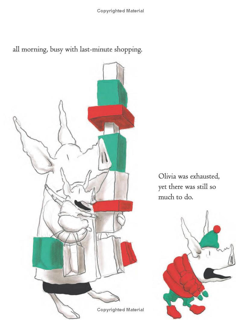 olivia helps with christmas