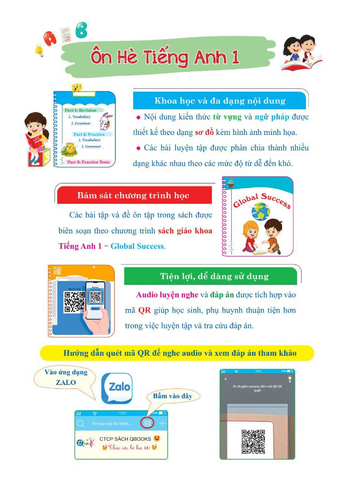 ôn hè tiếng anh 1 - dành cho học sinh lớp 1 lên lớp 2
