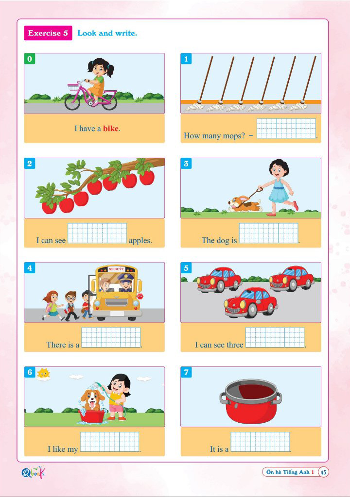 ôn hè tiếng anh 1 - dành cho học sinh lớp 1 lên lớp 2