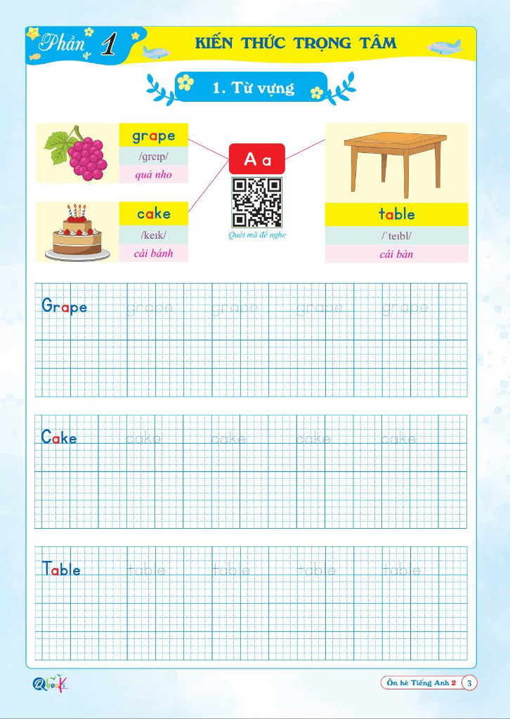 ôn hè tiếng anh 2 - dành cho học sinh lớp 2 lên lớp 3