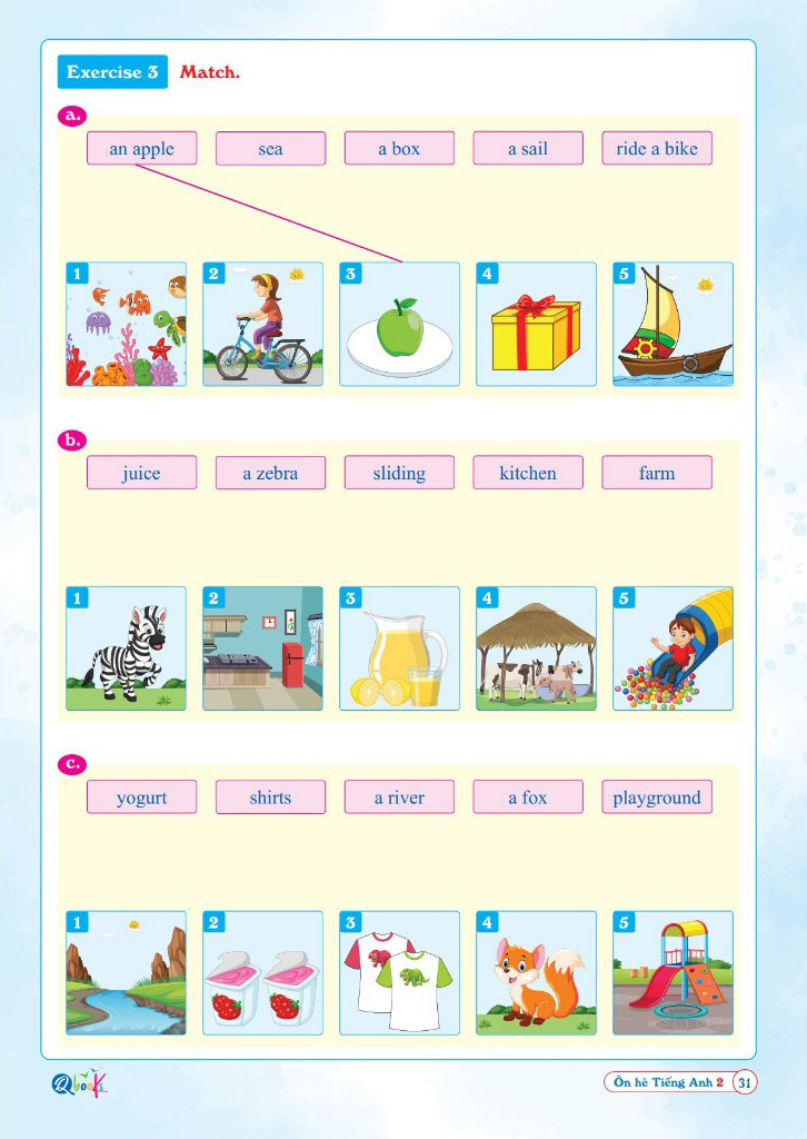 ôn hè tiếng anh 2 - dành cho học sinh lớp 2 lên lớp 3