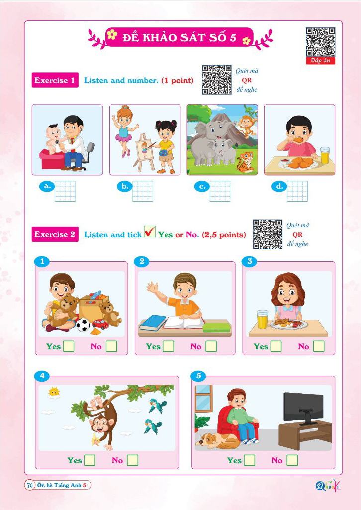 ôn hè tiếng anh 3 - dành cho học sinh lớp 3 lên lớp 4