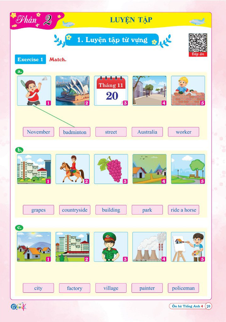 ôn hè tiếng anh 4 - dành cho học sinh lớp 4 lên lớp 5