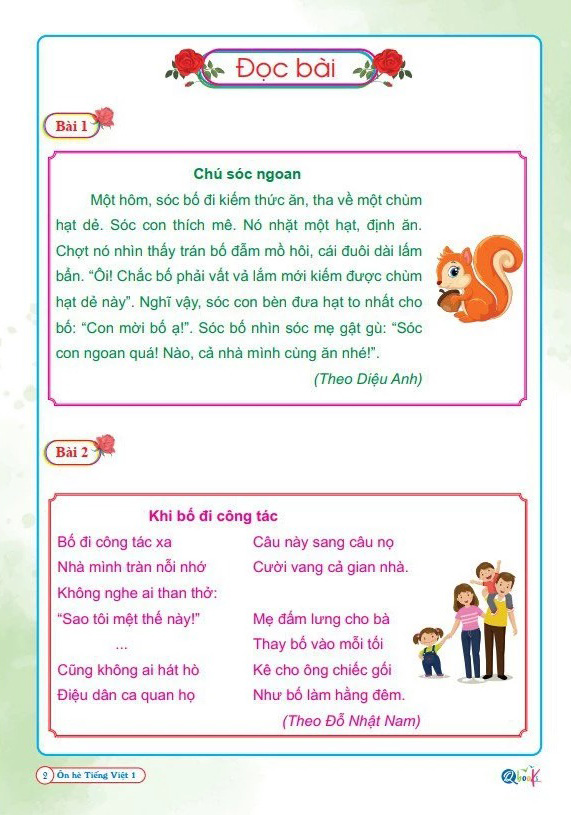 ôn hè tiếng việt 1 - dành cho học sinh lớp 1 lên lớp 2