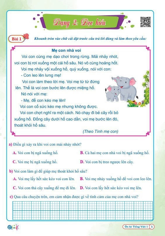 ôn hè tiếng việt 1 - dành cho học sinh lớp 1 lên lớp 2