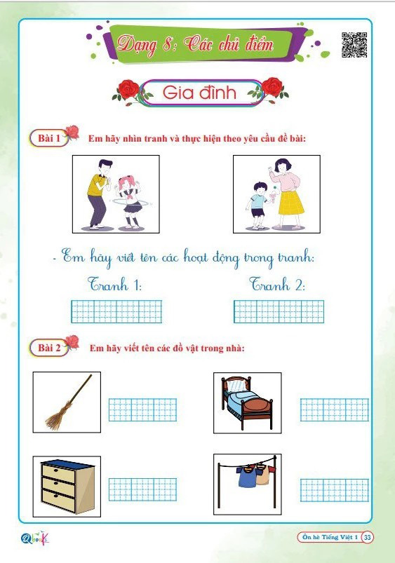 ôn hè tiếng việt 1 - dành cho học sinh lớp 1 lên lớp 2