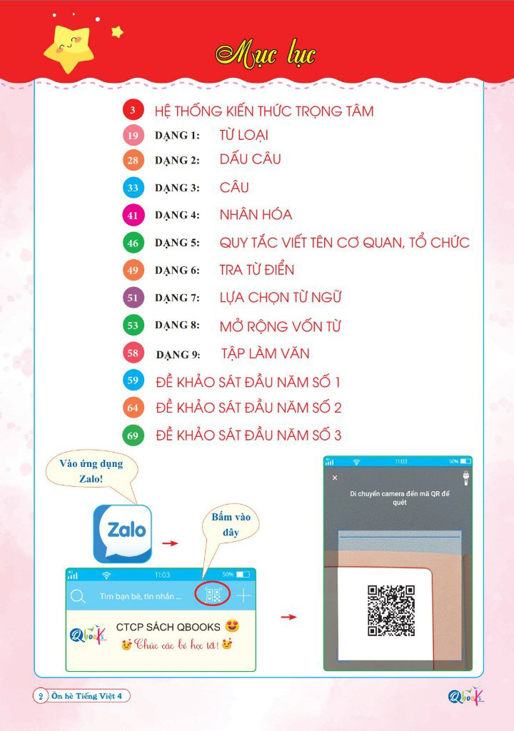 ôn hè tiếng việt 4 - dành cho học sinh lớp 4 lên lớp 5