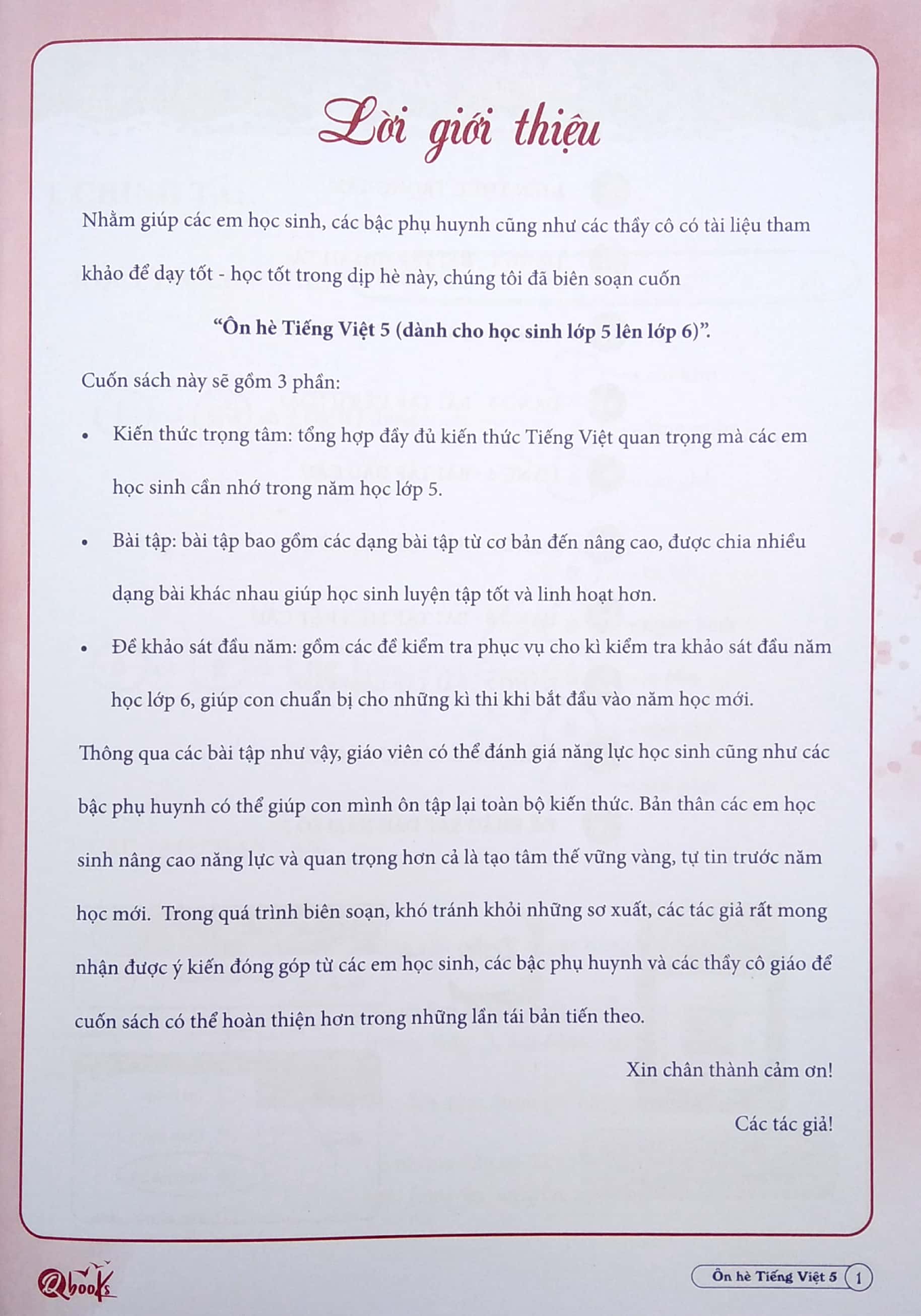 ôn hè tiếng việt 5 (dành cho học sinh lớp 5 lên lớp 6) (2022)