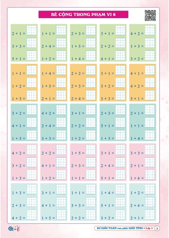 ôn hè toán 1 - dành cho học sinh lớp 1 lên lớp 2