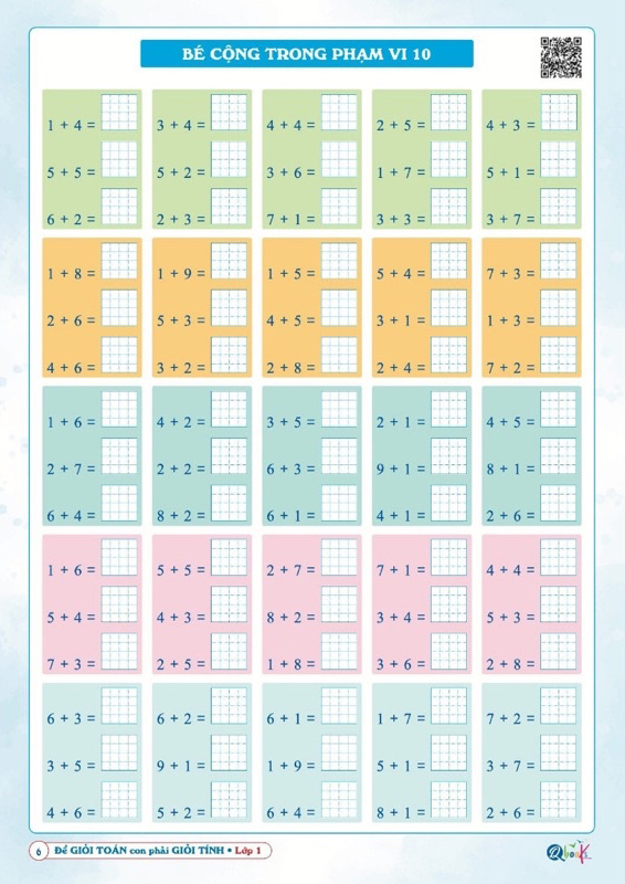 ôn hè toán 1 - dành cho học sinh lớp 1 lên lớp 2