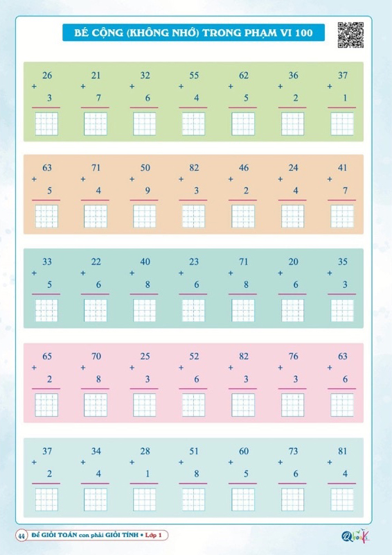 ôn hè toán 1 - dành cho học sinh lớp 1 lên lớp 2