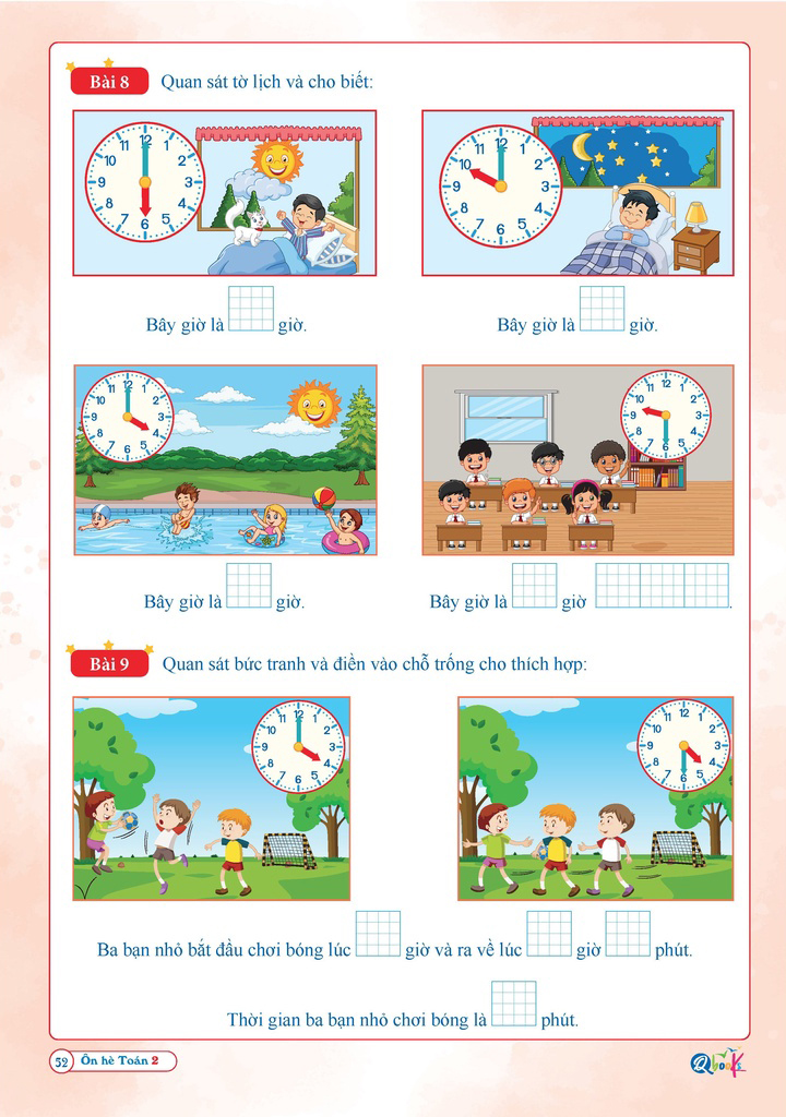 ôn hè toán 2 (dành cho học sinh lớp 2 lên lớp 3) (tái bản 2024)