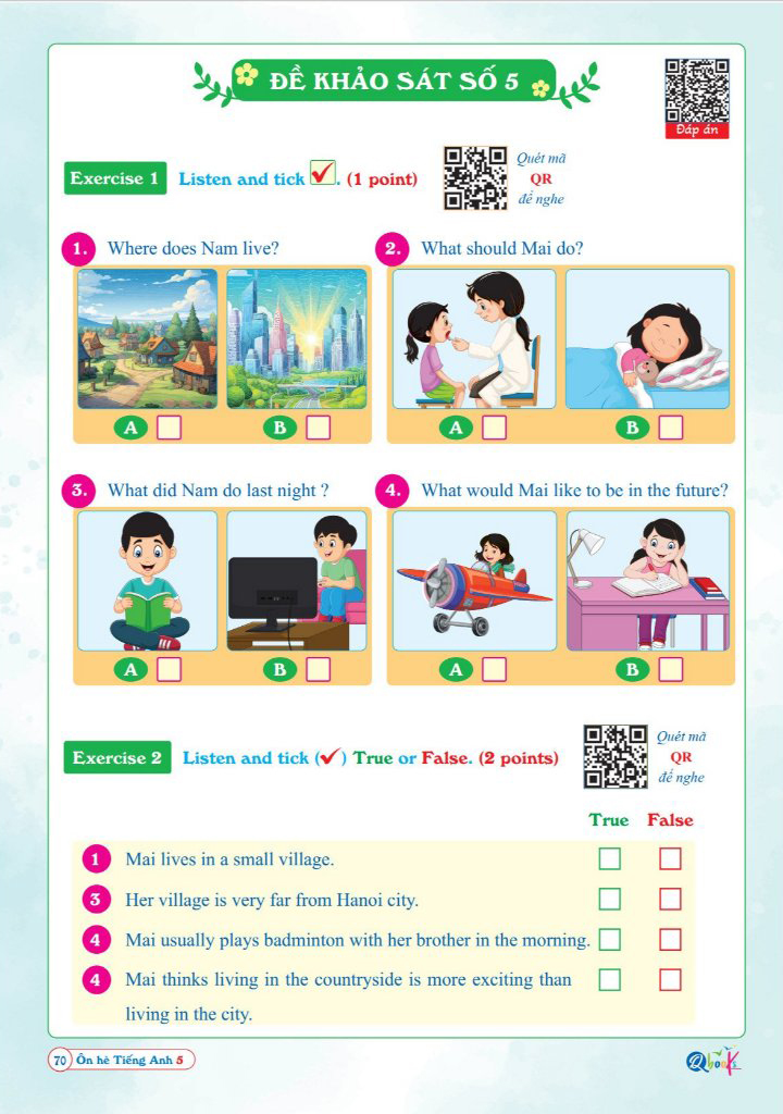 ôn hè toán 5 - dành cho học sinh lớp 5 lên lớp 6