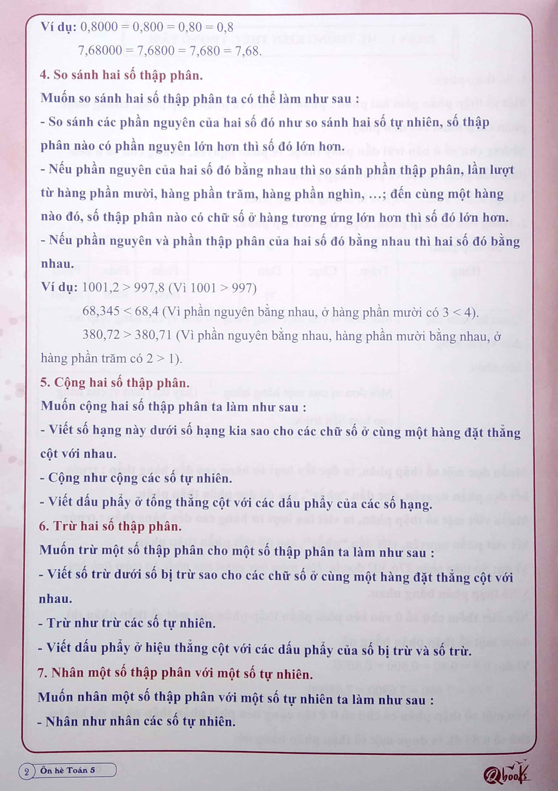 ôn hè toán (dành cho học sinh lớp 5 lên lớp 6) (2022)