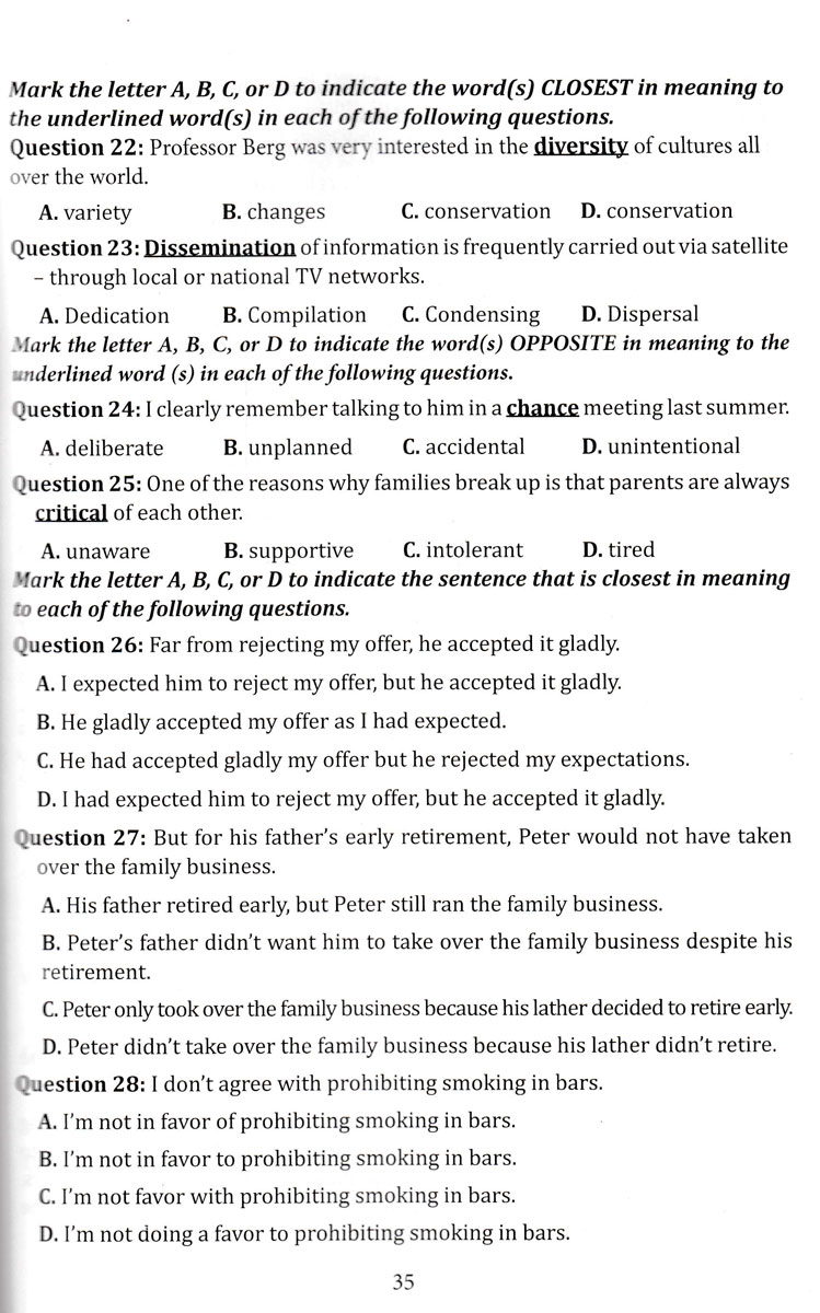 ôn luyện thi tốt nghiệp thpt năm 2024 - môn tiếng anh