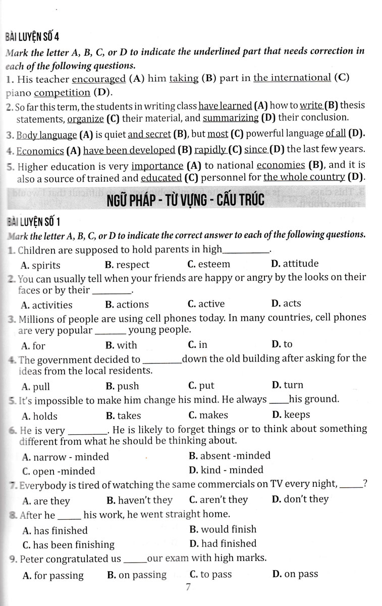 ôn luyện thi tốt nghiệp thpt năm 2024 - môn tiếng anh