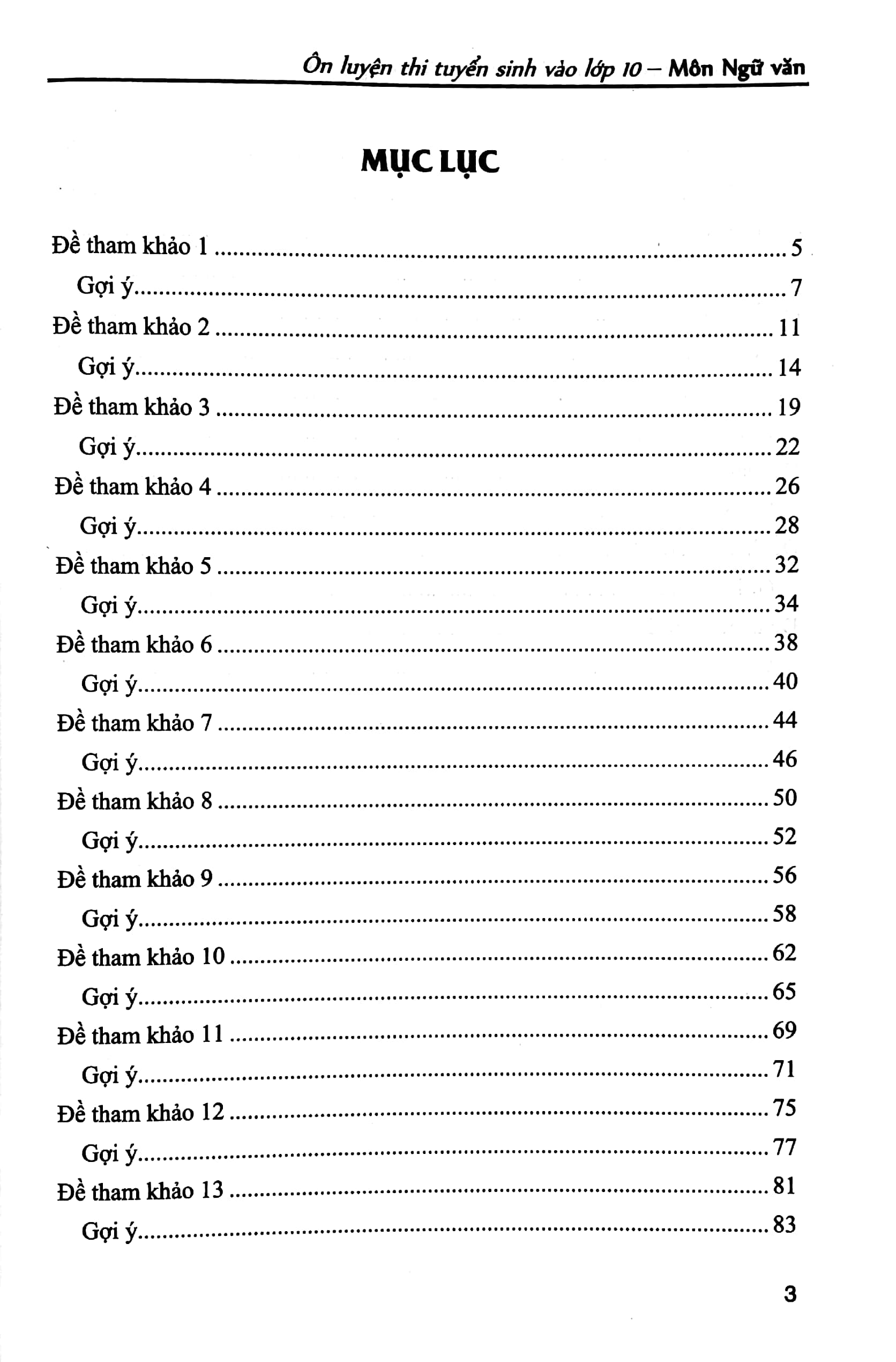 ôn luyện thi tuyển sinh vào lớp 10 - môn ngữ văn