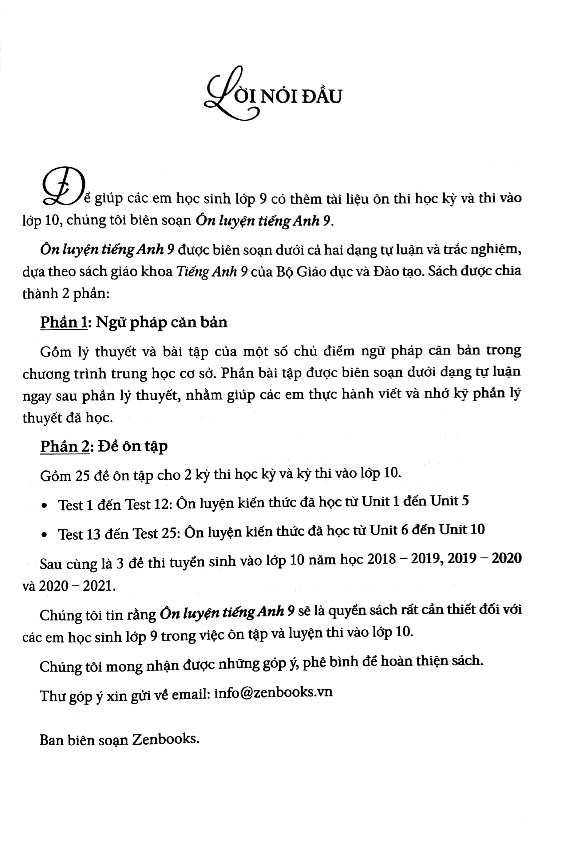 ôn luyện tiếng anh lớp 9 - không đáp án (tái bản 2021)