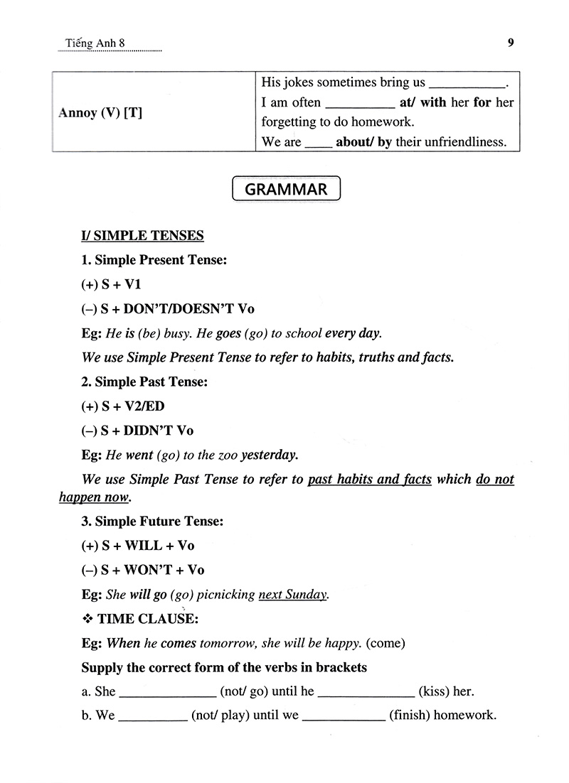 ôn luyện tiếng anh theo hướng ứng dụng thực tế - lớp 8