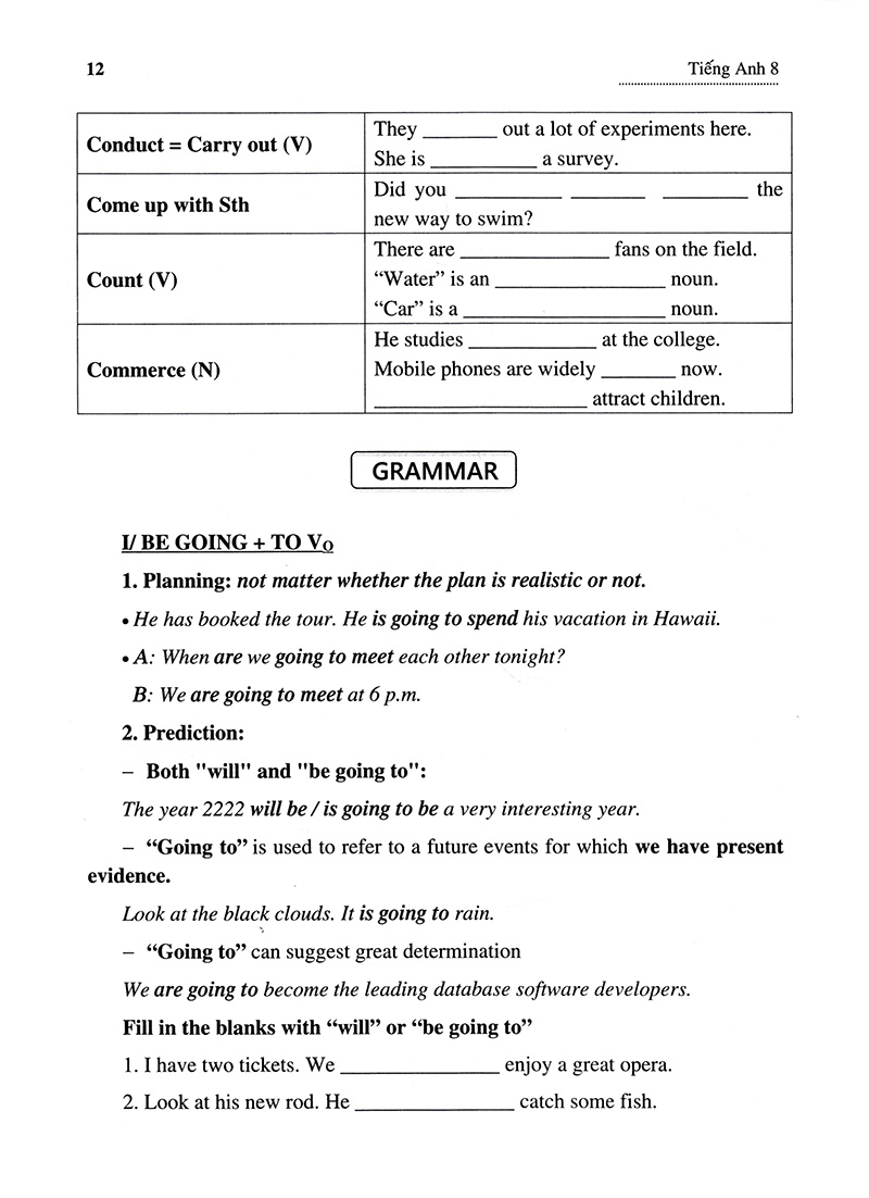 ôn luyện tiếng anh theo hướng ứng dụng thực tế - lớp 8