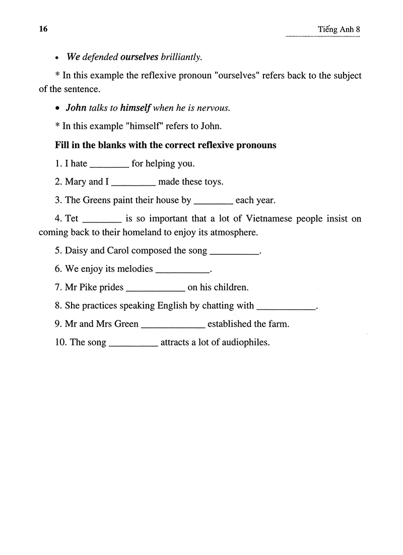 ôn luyện tiếng anh theo hướng ứng dụng thực tế - lớp 8