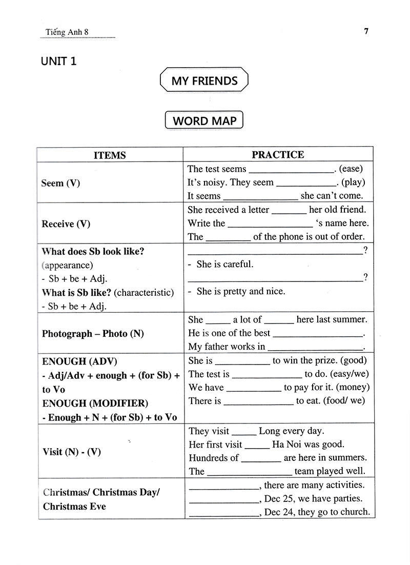 ôn luyện tiếng anh theo hướng ứng dụng thực tế - lớp 8