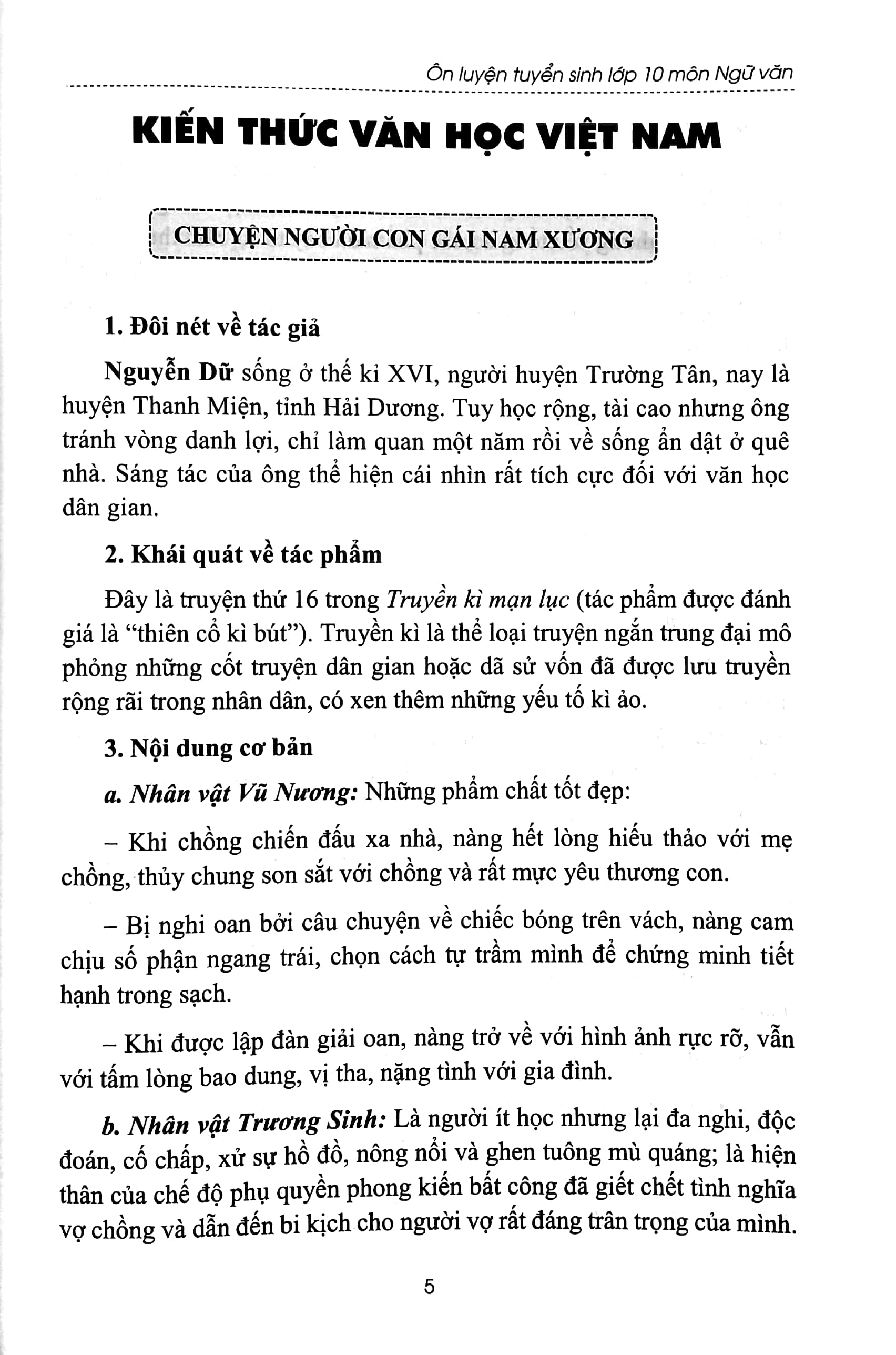 ôn luyện tuyển sinh lớp 10 - môn ngữ văn