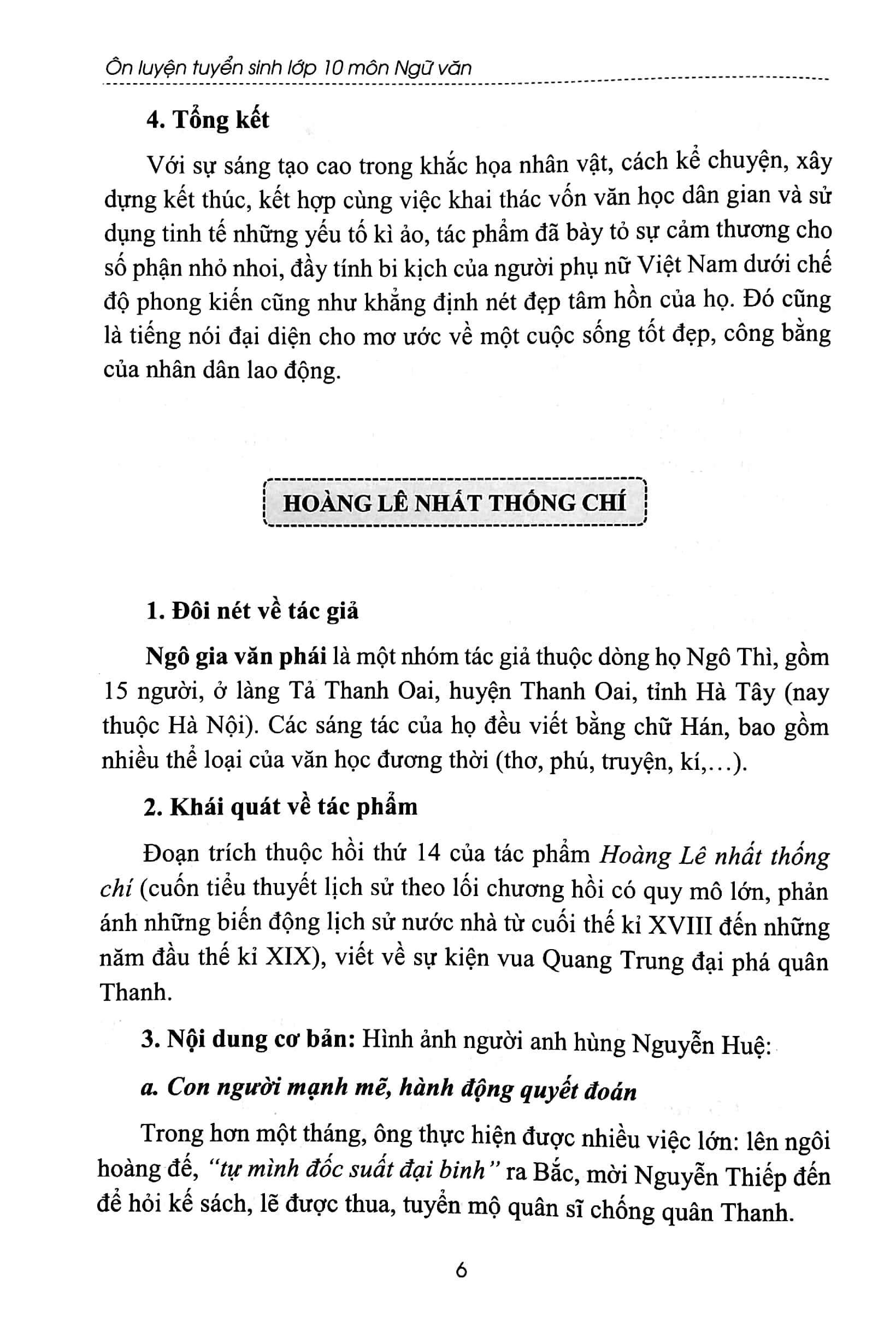 ôn luyện tuyển sinh lớp 10 - môn ngữ văn