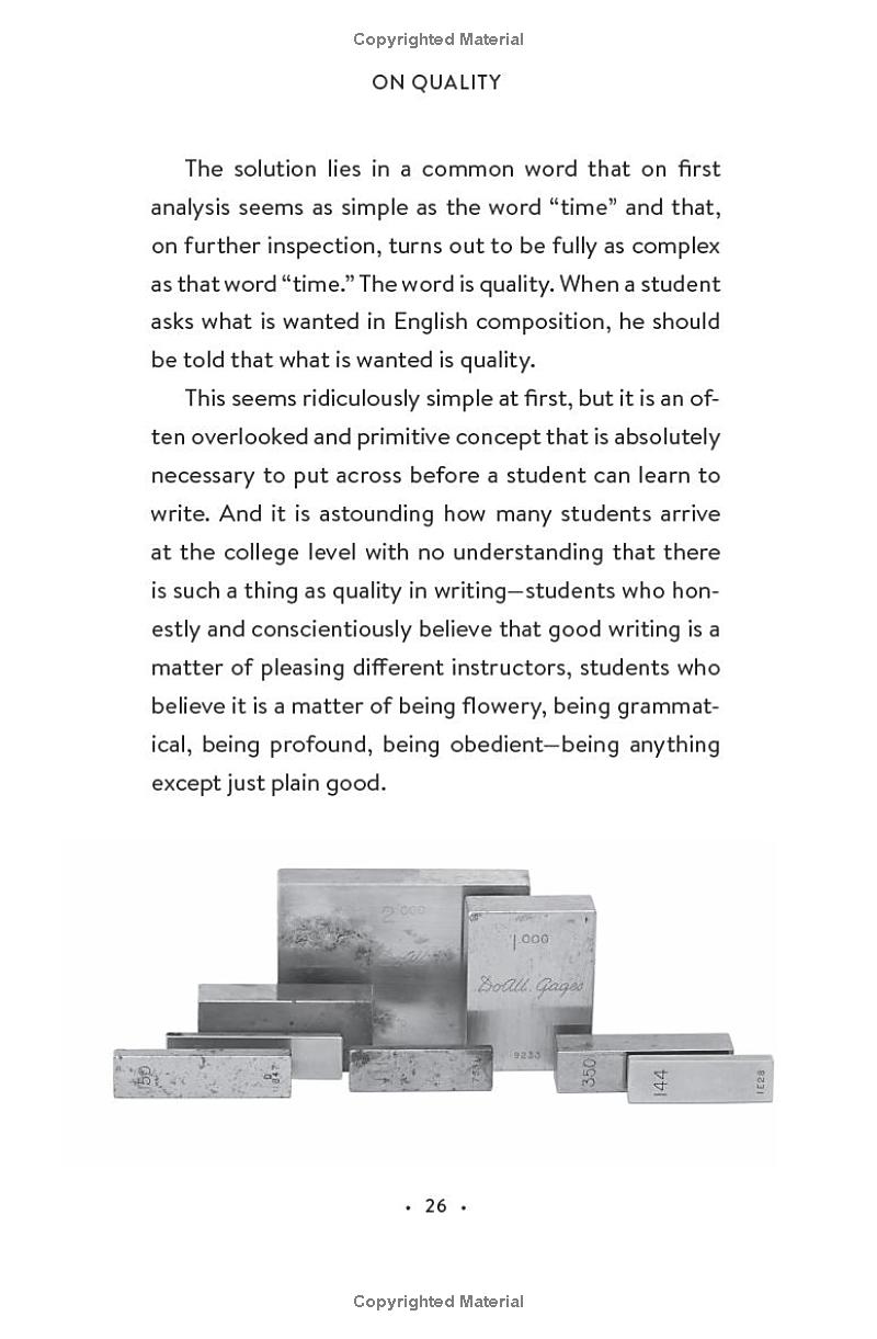 on quality: an inquiry into excellence: unpublished and selected writings