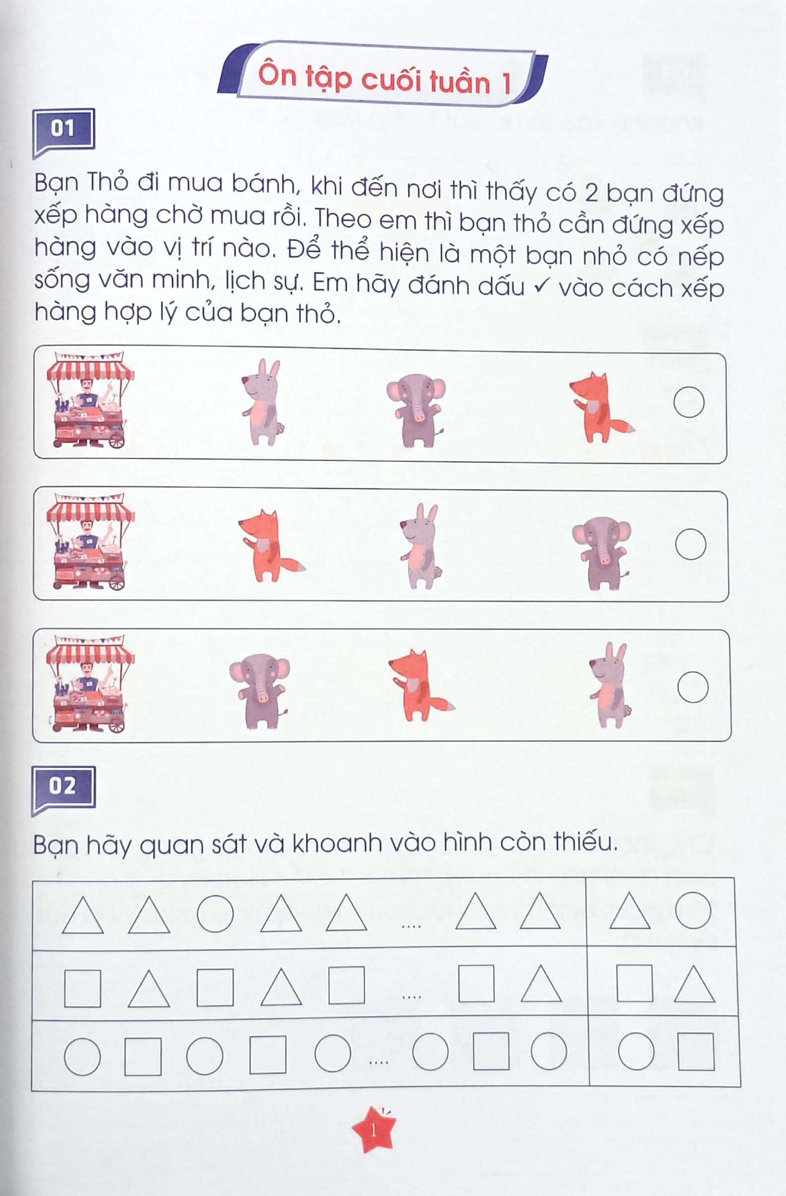 ôn tập cuối tuần toán 1