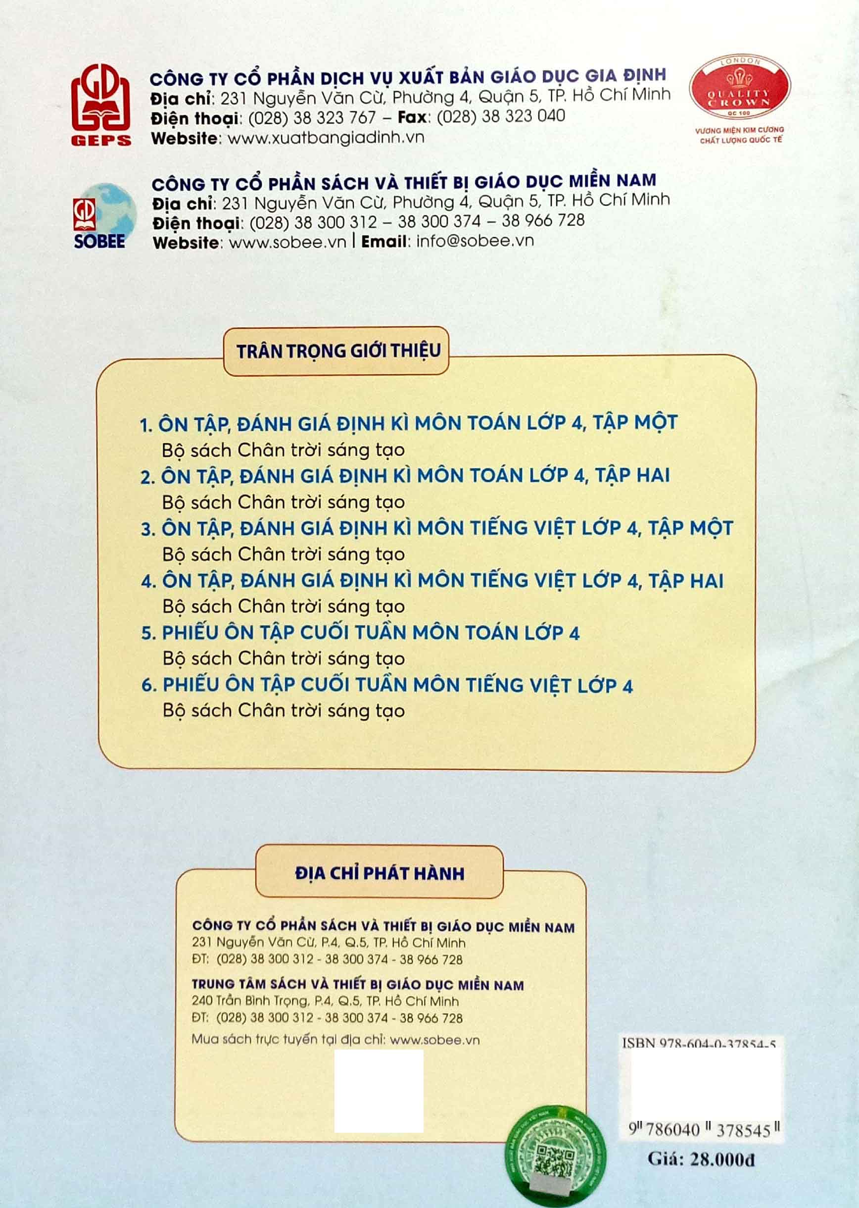 ôn tập, đánh giá định kì môn tiếng việt lớp 4 - tập 1 (chân trời) (chuẩn)