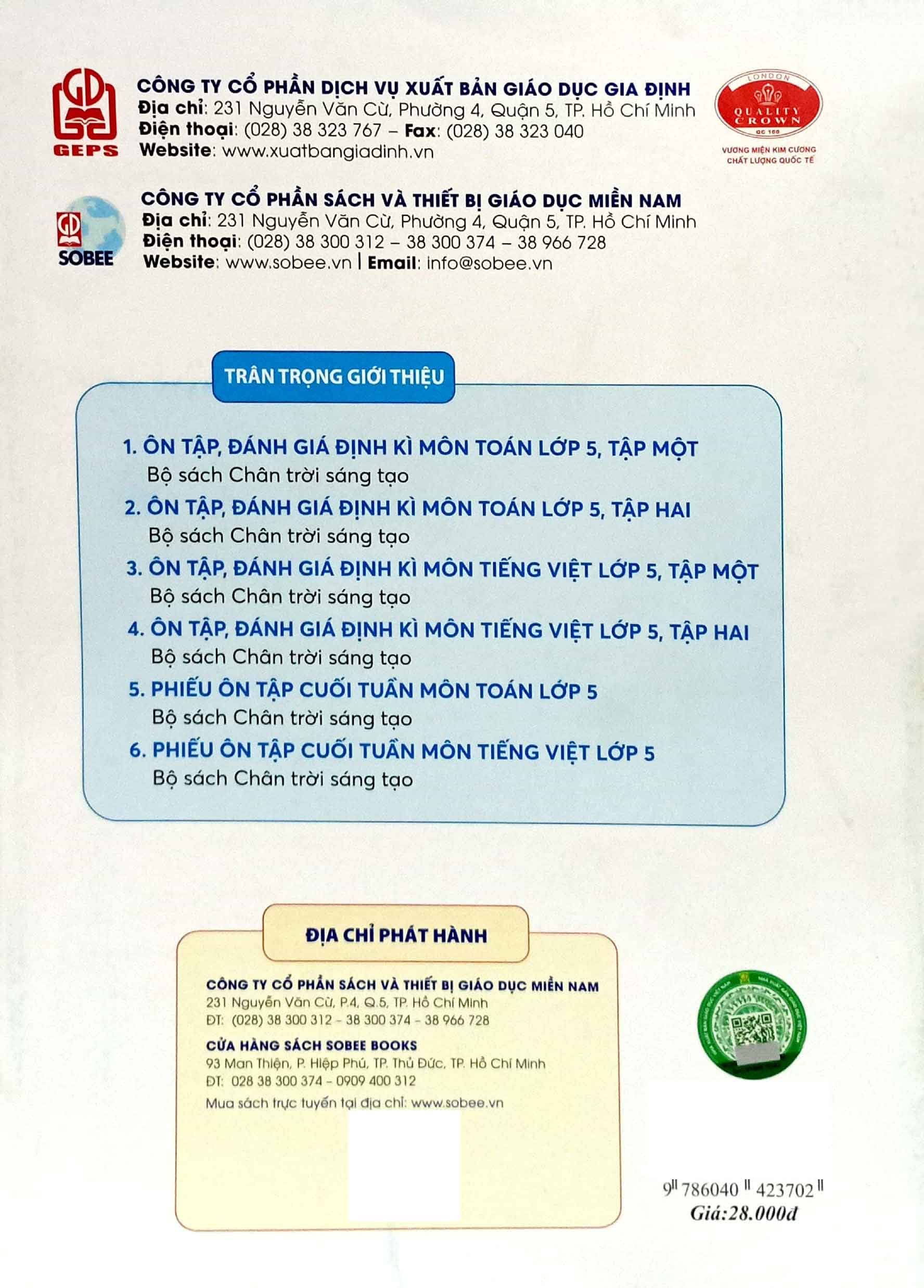 ôn tập, đánh giá định kì môn tiếng việt lớp 5 - tập 2 (chân trời) (chuẩn)