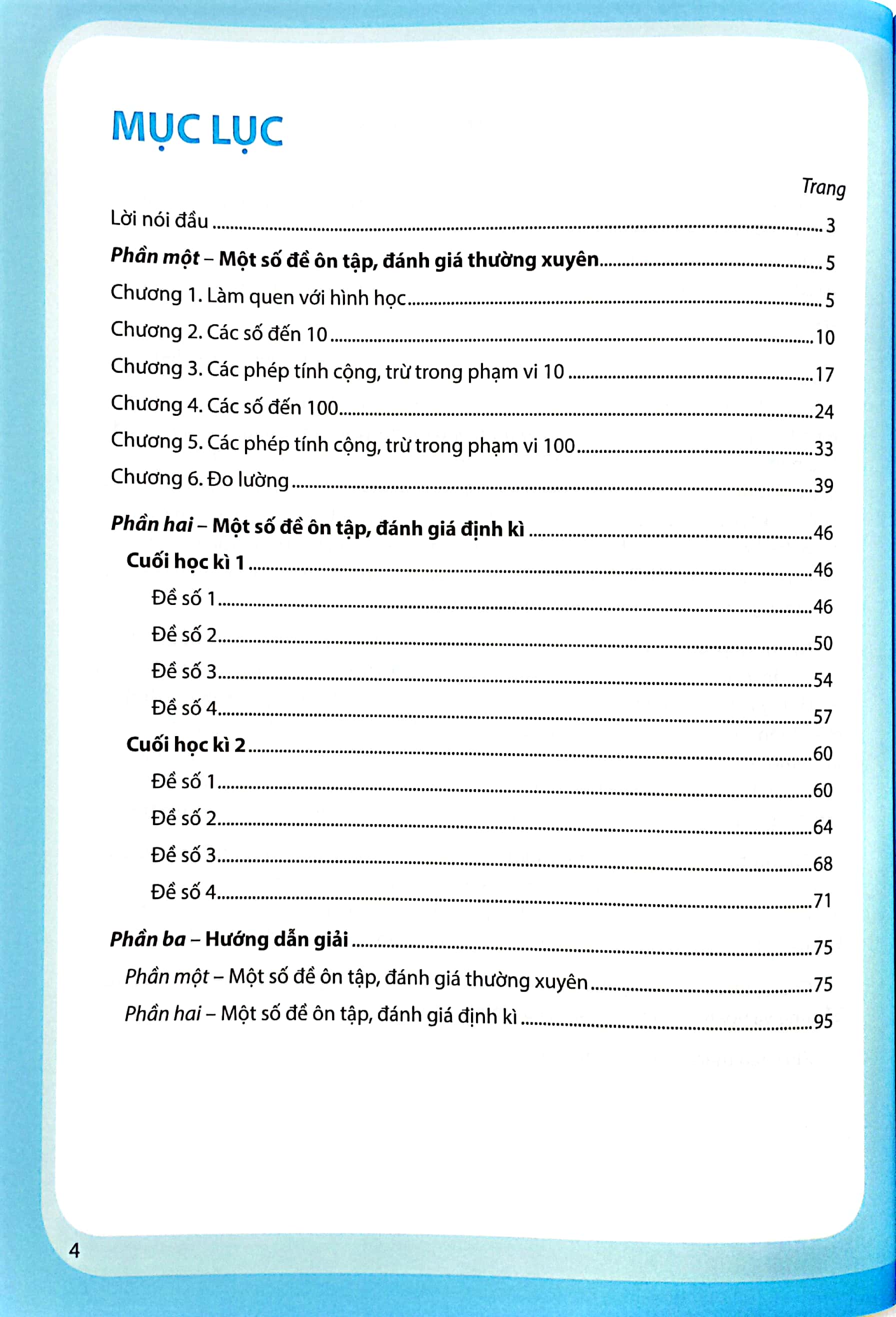 ôn tập, đánh giá định kì môn toán lớp 1 (bộ sách chân trời sáng tạo) (2023)