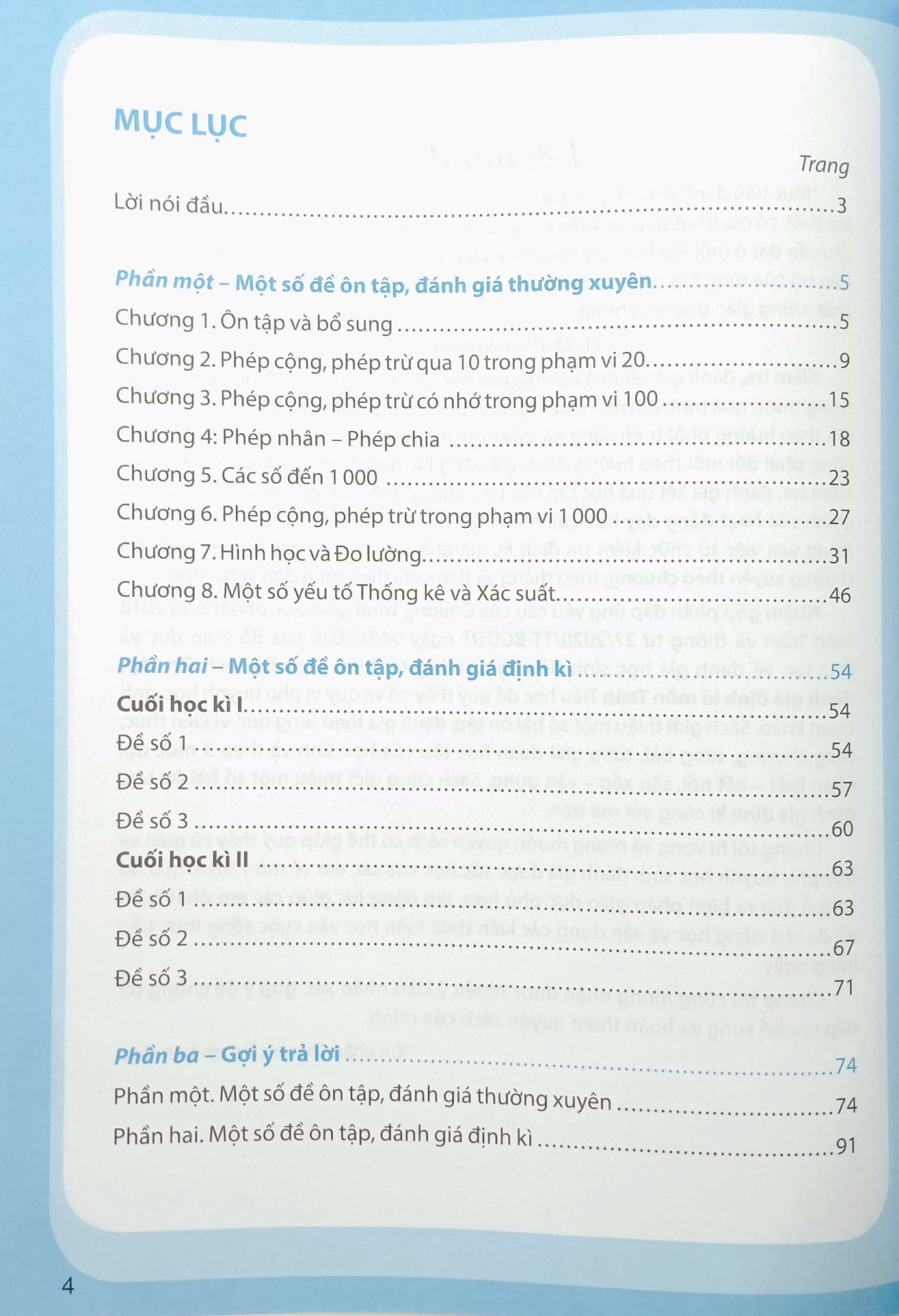 ôn tập, đánh giá định kì môn toán lớp 2 (bộ sách chân trời sáng tạo) (2023)