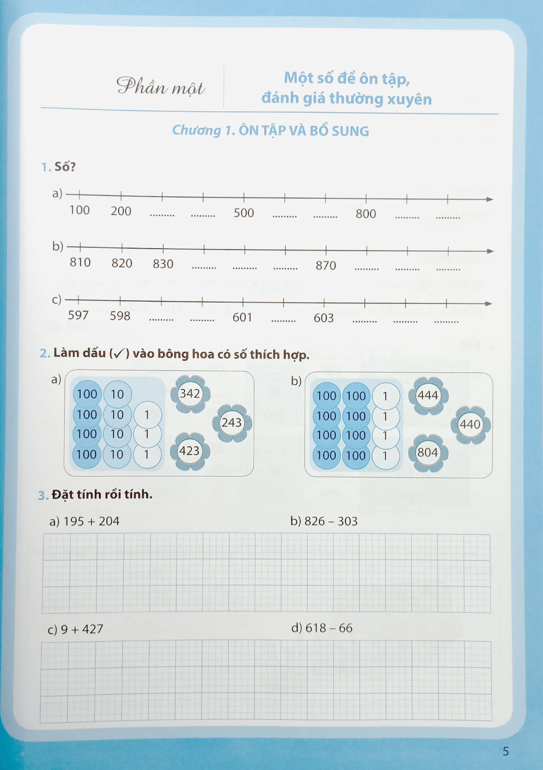 ôn tập, đánh giá định kì môn toán lớp 3 (bộ sách chân trời sáng tạo) (2022)
