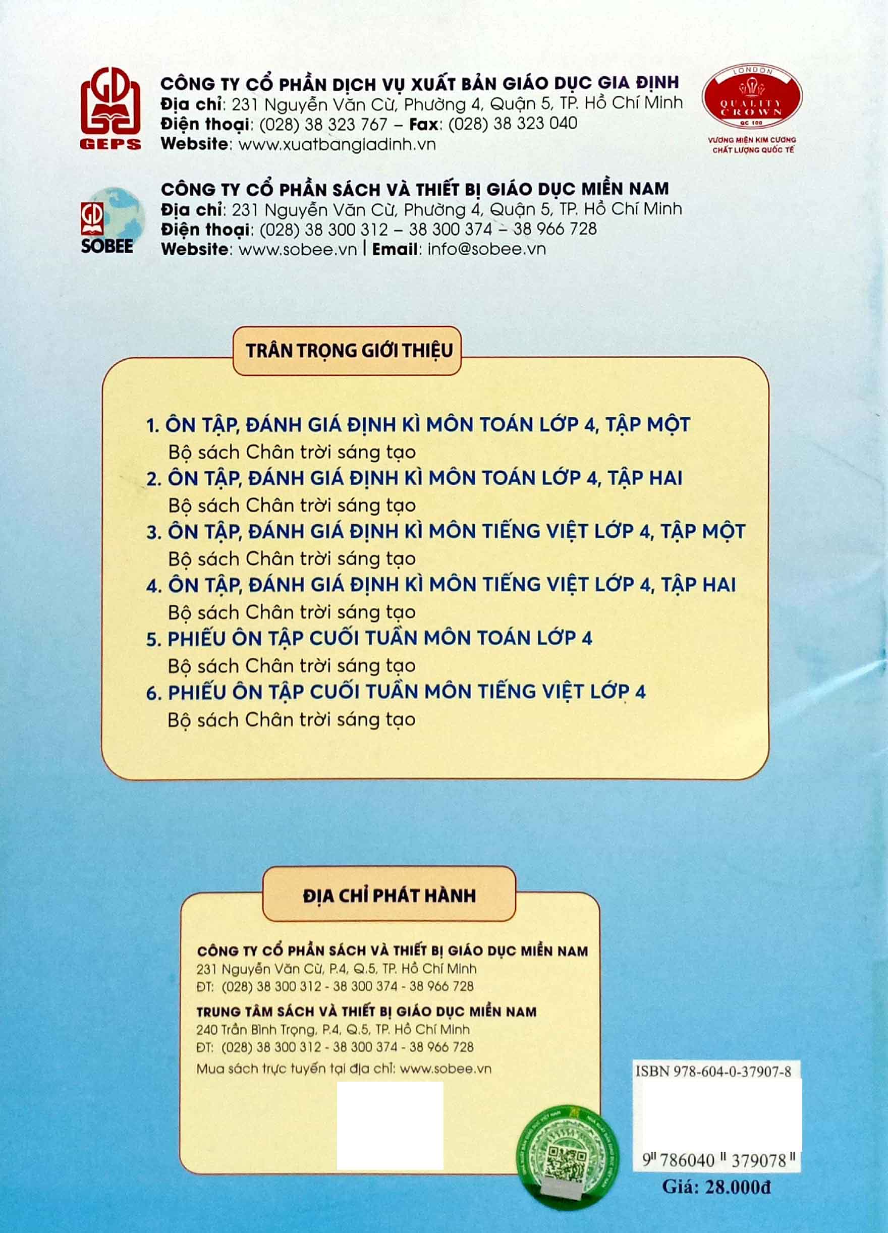 ôn tập, đánh giá định kì môn toán lớp 4 - tập 1 (chân trời) (chuẩn)