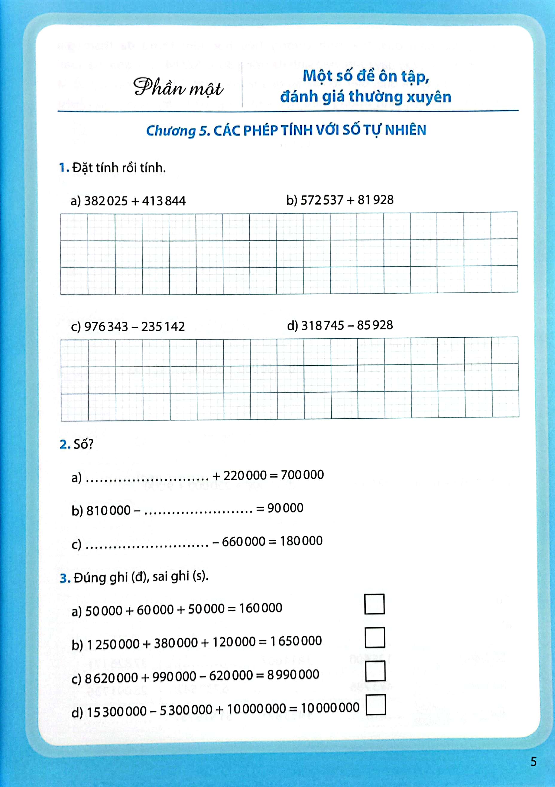 ôn tập, đánh giá định kì môn toán lớp 4 - tập 2 (chân trời) (chuẩn)