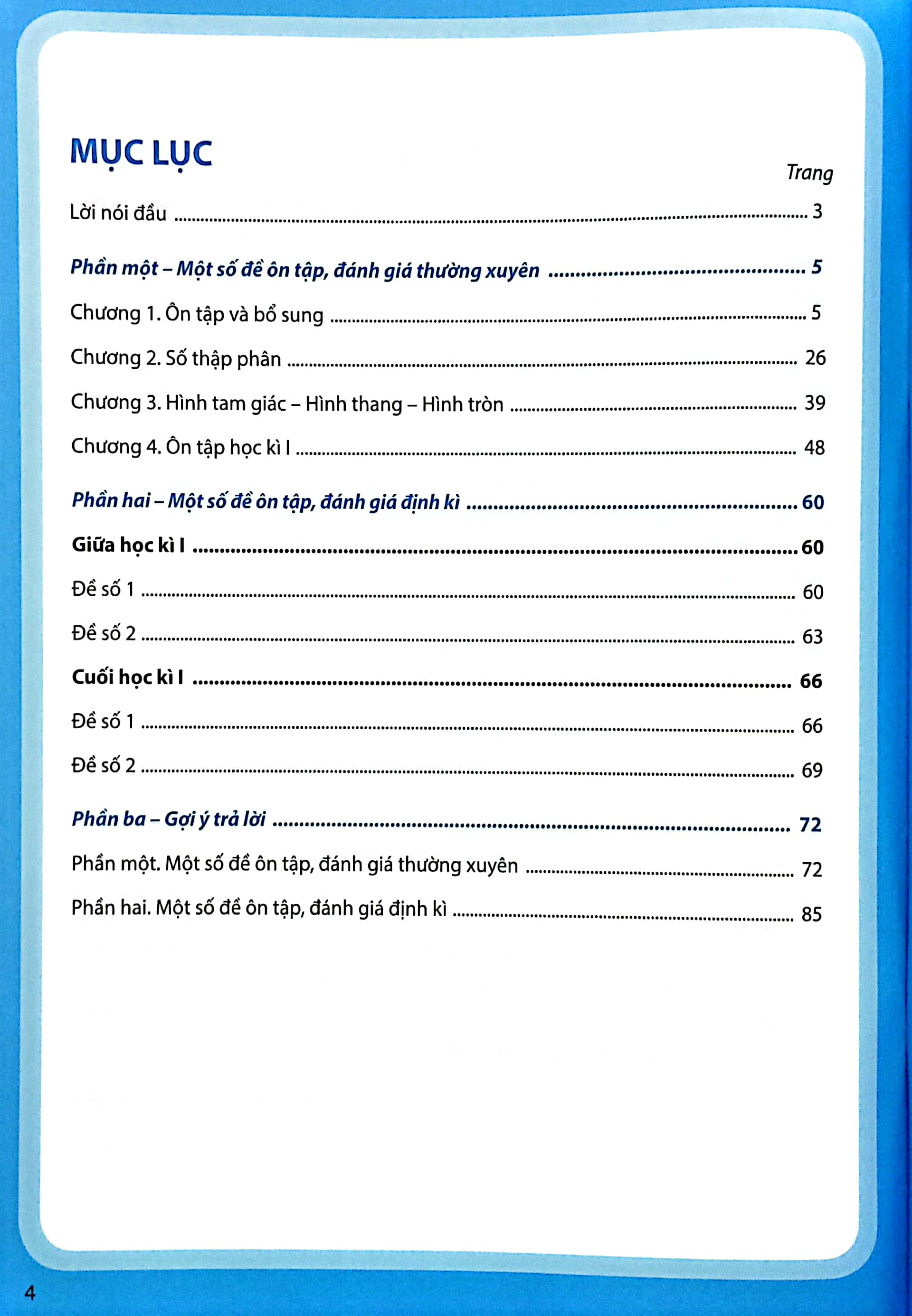 ôn tập, đánh giá định kì môn toán lớp 5 - tập 1 (chân trời) (chuẩn)
