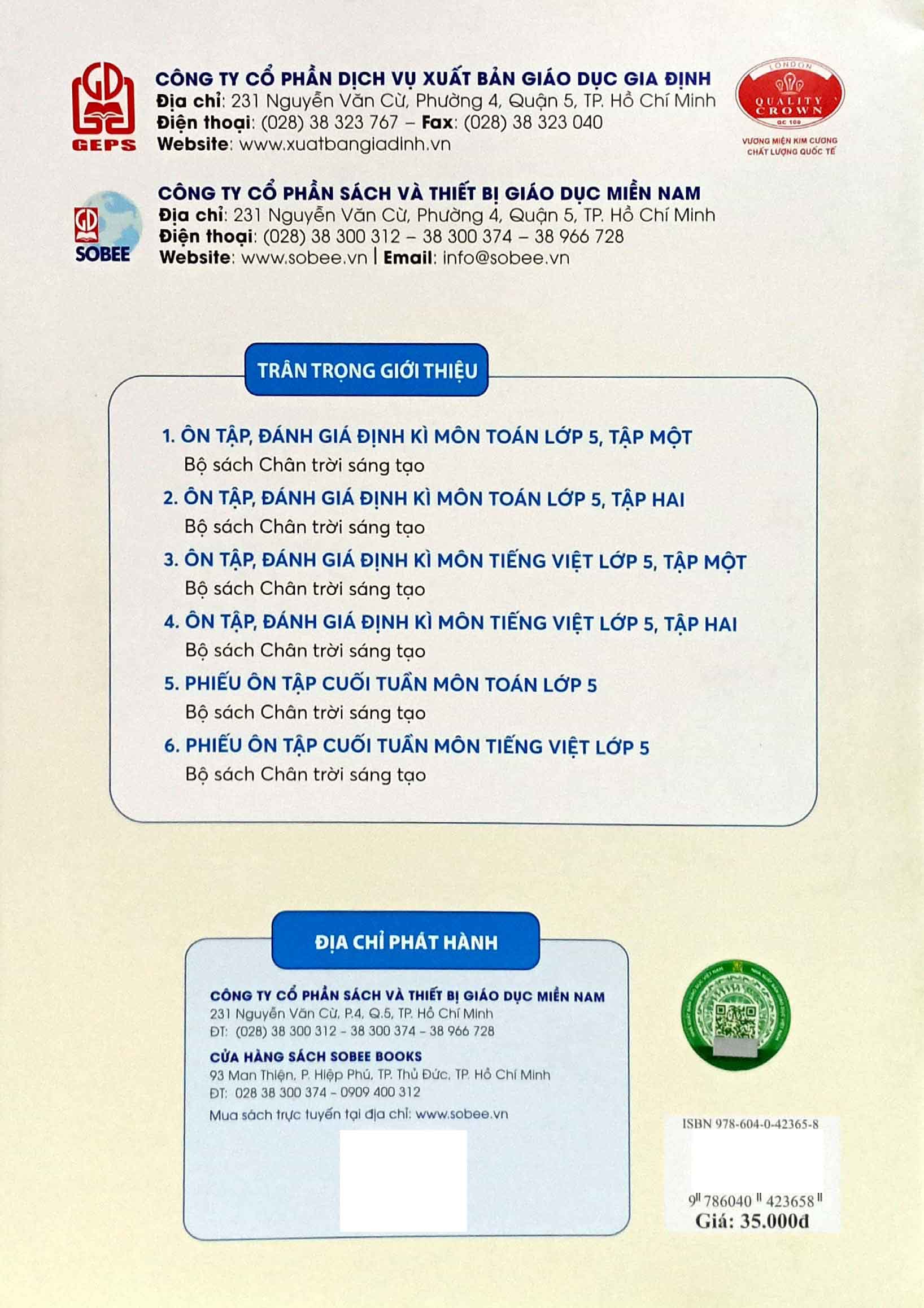 ôn tập, đánh giá định kì môn toán lớp 5 - tập 2 (chân trời) (chuẩn)