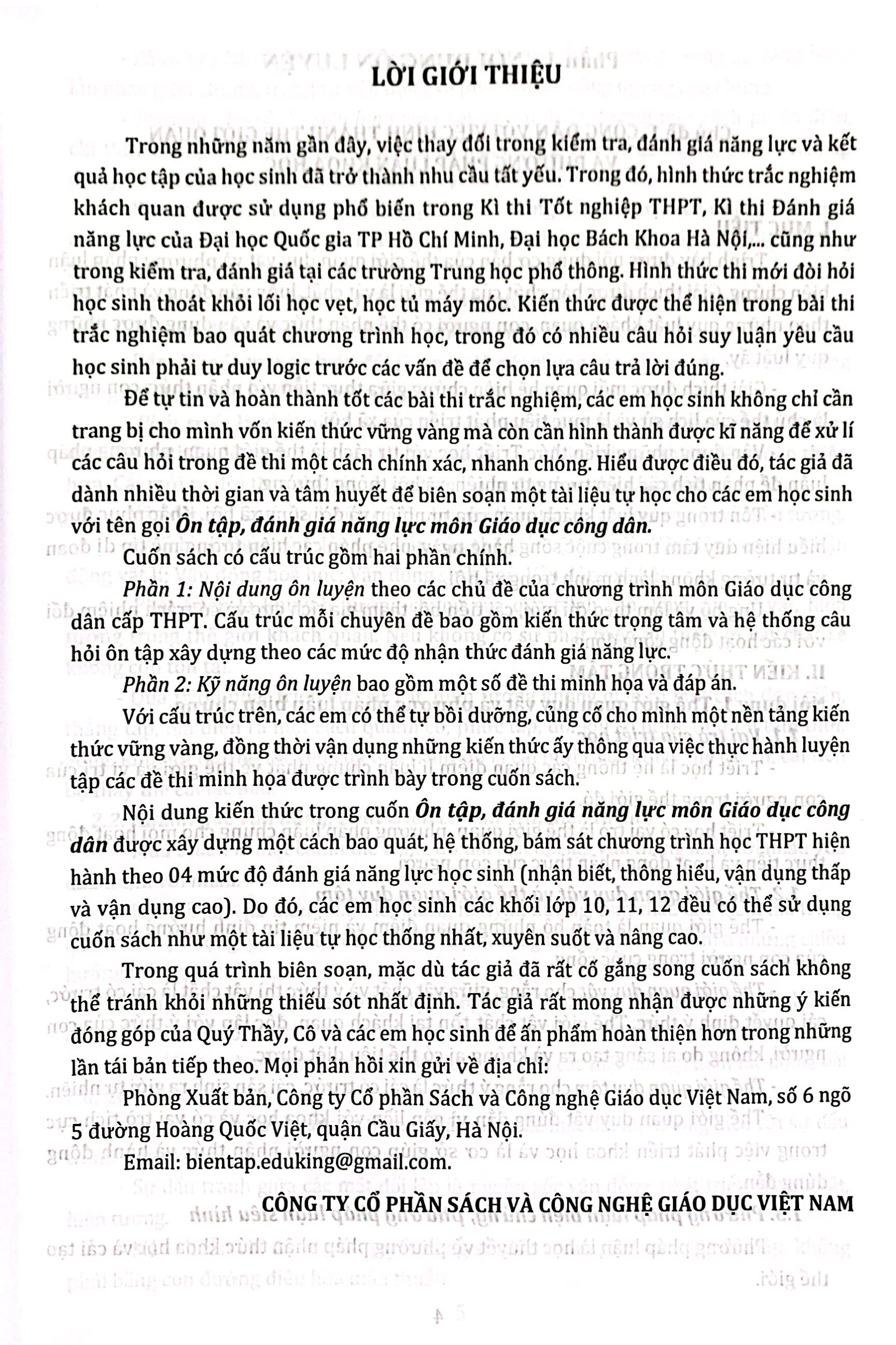 ôn tập đánh giá năng lực môn giáo dục công dân