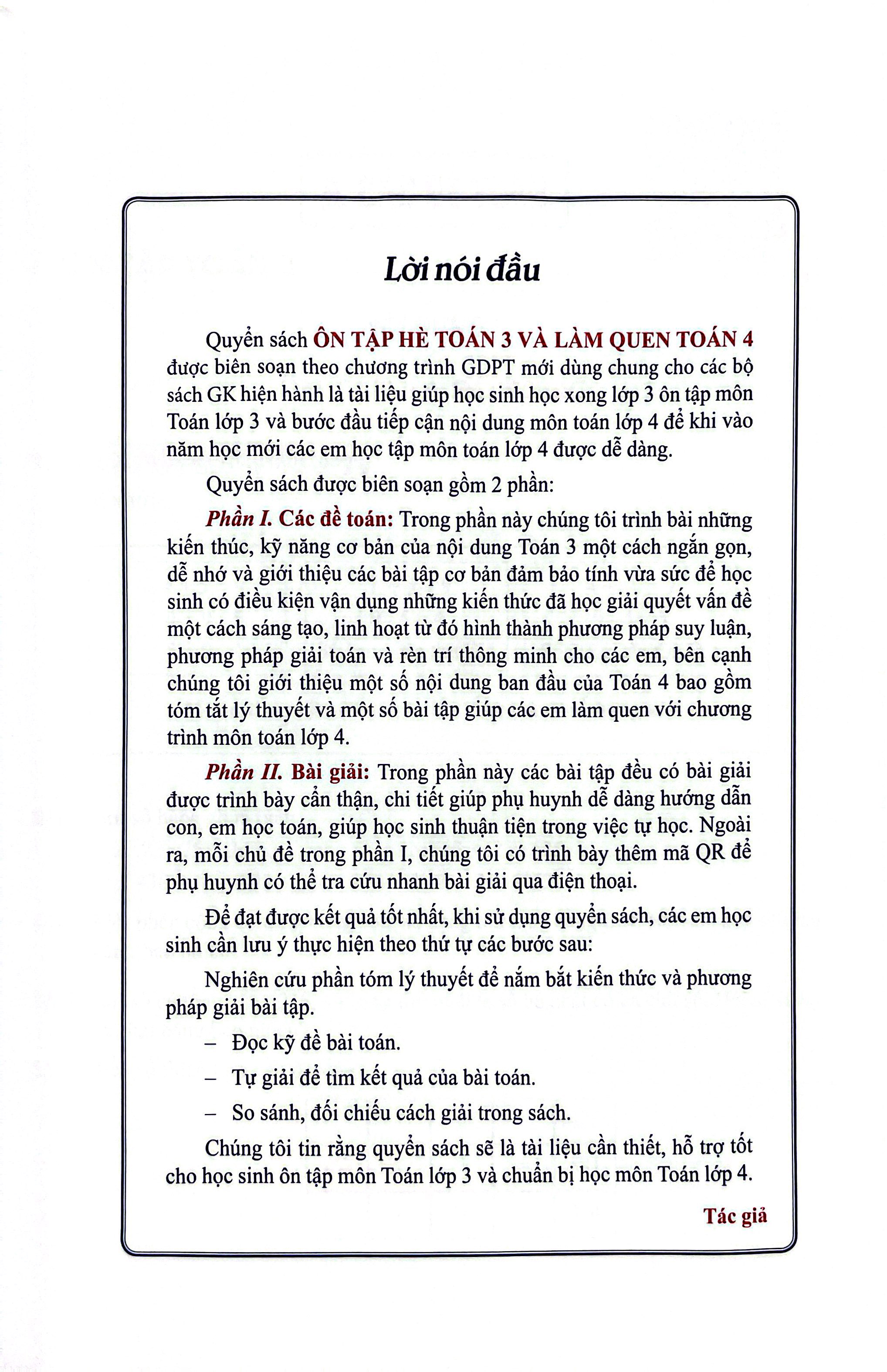 On Tap He Toan 3 Va Lam Quen Voi Chuong Trinh Co Ban Toan 4