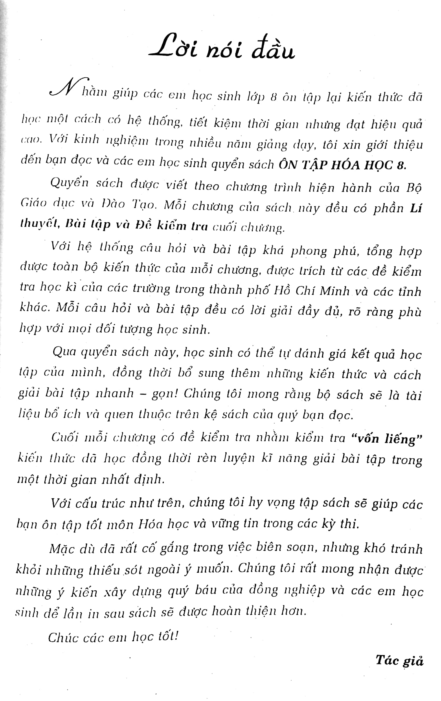 ôn tập hóa học 8