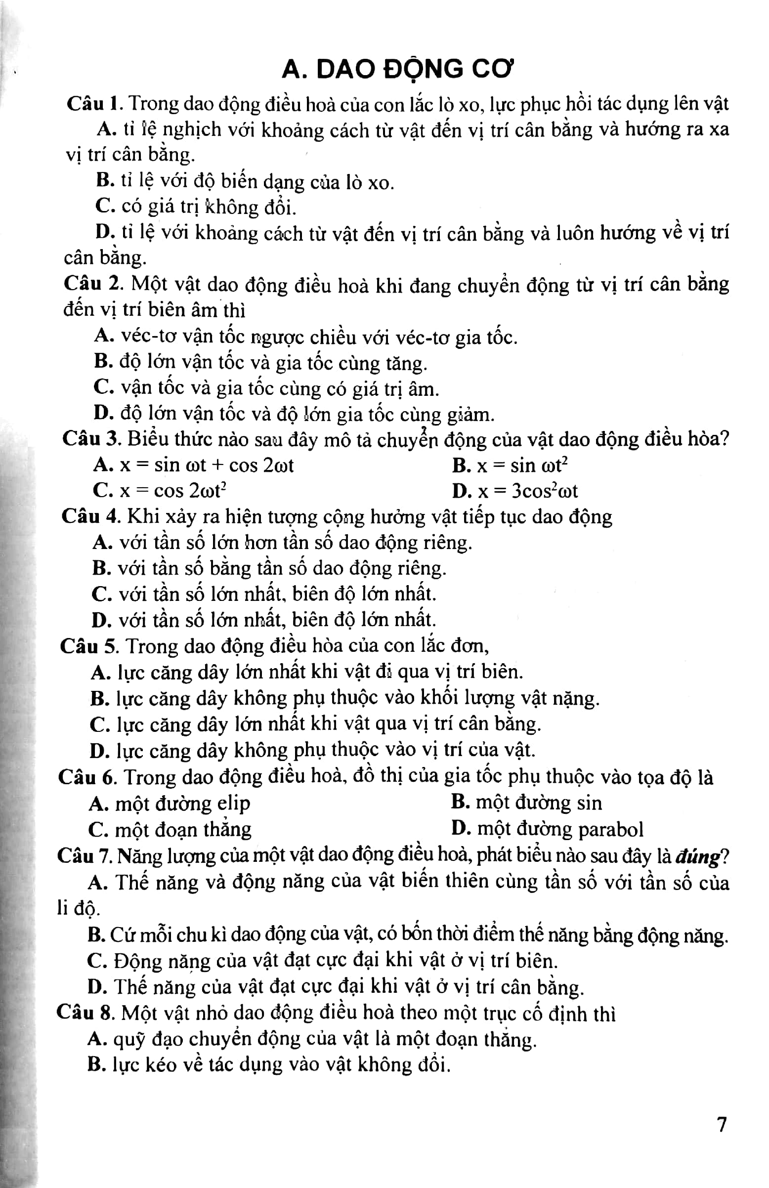 ôn tập luyện thi trắc nghiệm luyện thi thpt quốc gia 2020 - khoa học tự nhiên (vật lí - hóa học - sinh học)