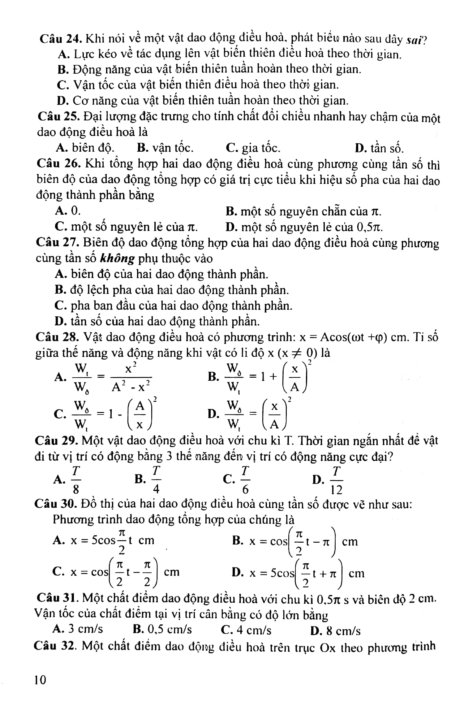 ôn tập luyện thi trắc nghiệm luyện thi thpt quốc gia 2020 - khoa học tự nhiên (vật lí - hóa học - sinh học)