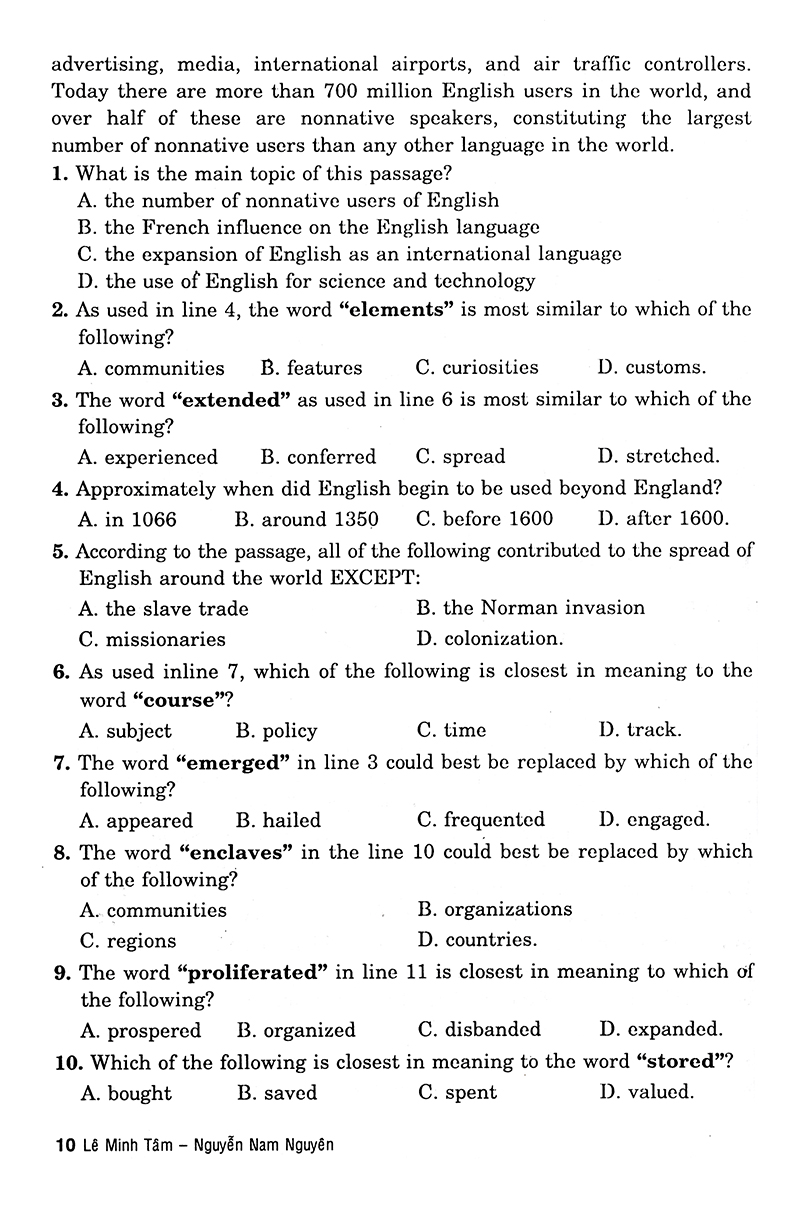 ôn tập luyện thi trắc nghiệm thpt quốc gia 2019 - môn tiếng anh