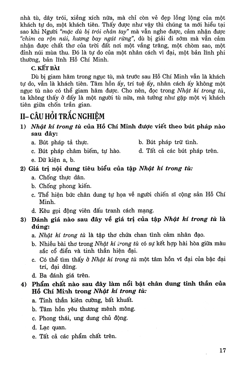 ôn tập luyện thi trắc nghiệm thpt quốc gia 2019 - môn văn
