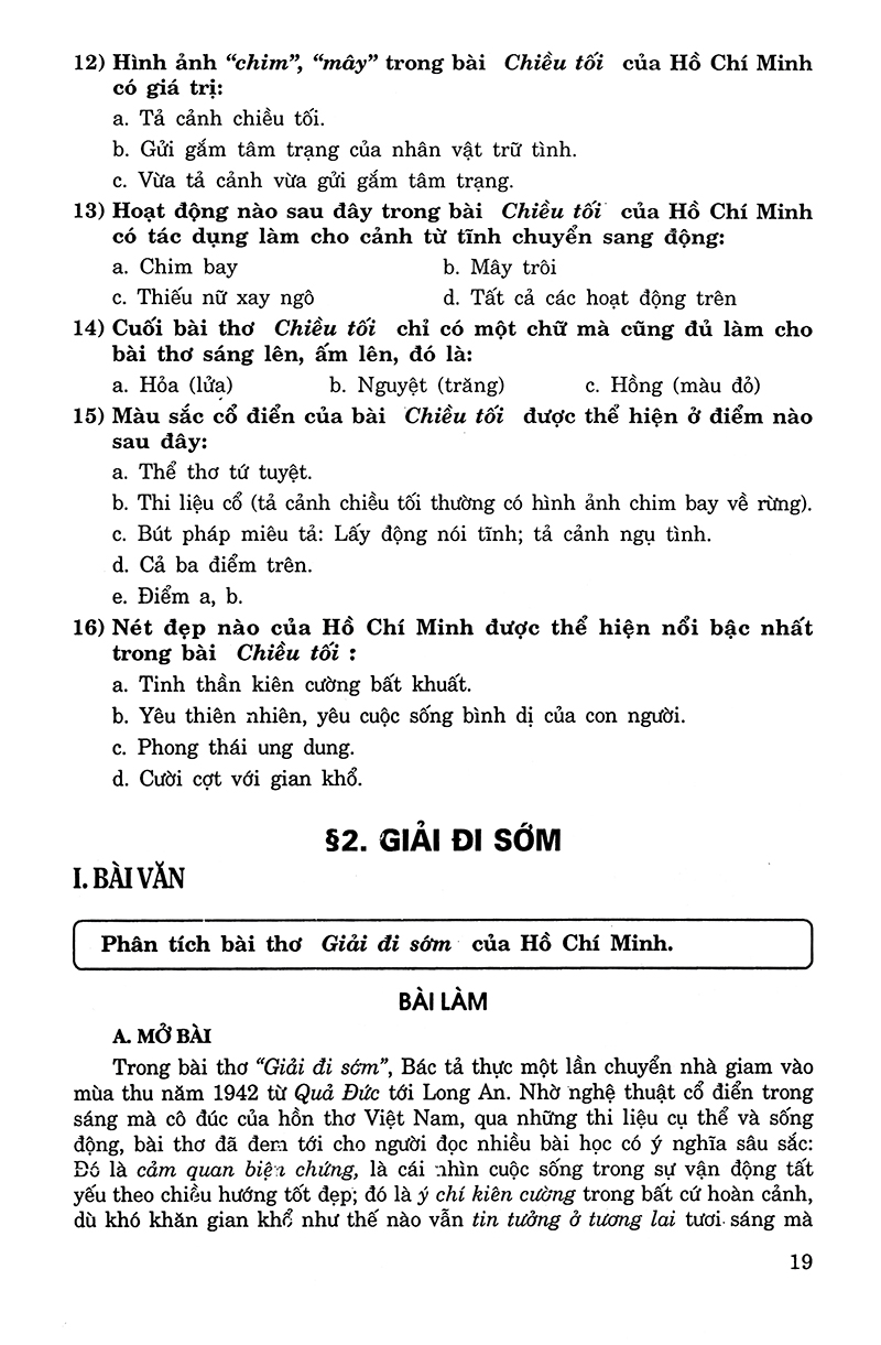 ôn tập luyện thi trắc nghiệm thpt quốc gia 2019 - môn văn