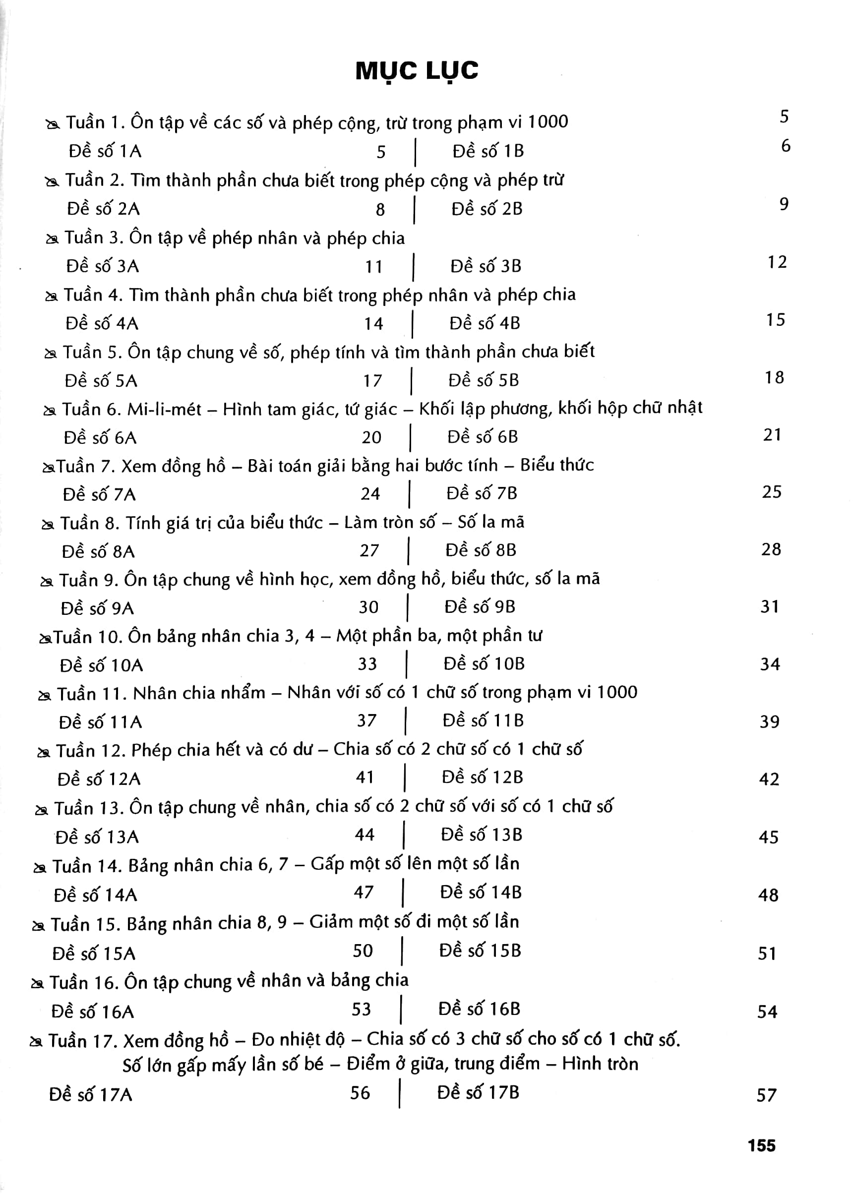 ôn tập và kiểm tra cuối tuần toán 3 (biên soạn theo chương trình sách giáo khoa mới)