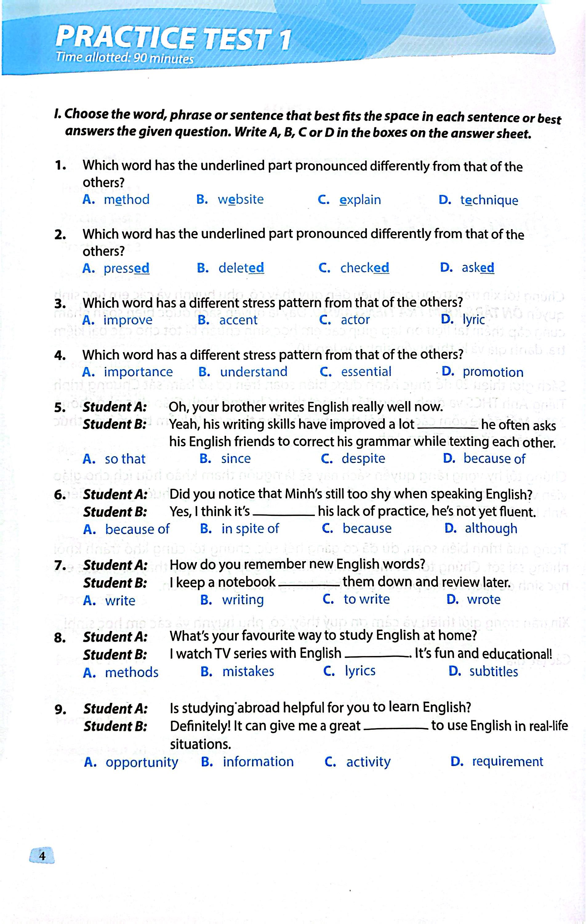 On Tap Va Kiem Tra Tieng Anh 9